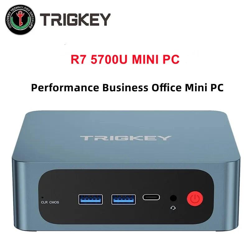 TRIGKEY ̴ PC ũž ӿ ǻ, R7 5700U, 4.3Ghz, 8 ھ, 16 ,  11 , DDR4, 16G, 500G SSD,  6, BT5.2